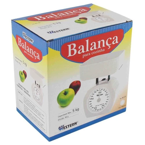 BALANÇA PARA COZINHA 5KG BRANCA KC 05 WESTERN 1179616