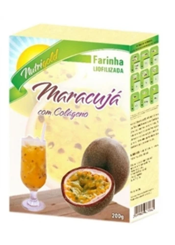 FARINHA DE MARACUJÁ LIOFILIZADA COM COLÁGENO NUTRIGOLD 200G
