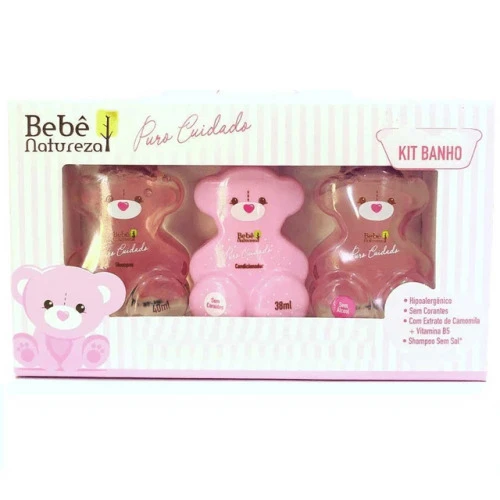 BEBÊ NATUREZA P CUIDADO KIT SH COND SAB ROSA