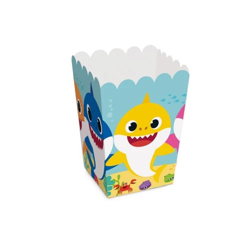 FESTA BABY SHARK CROMUS BABY SHARK CAIXA PARA PIPOCA 10 UNIDADES