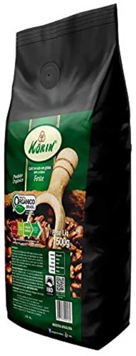 CAFÉ EM GRÃOS ORGÂNICO KORIN PACOTE 500G