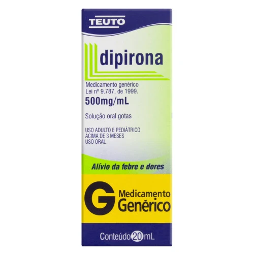 DIPIRONA 500MG ML TEUTO CAIXA 20ML GOTAS