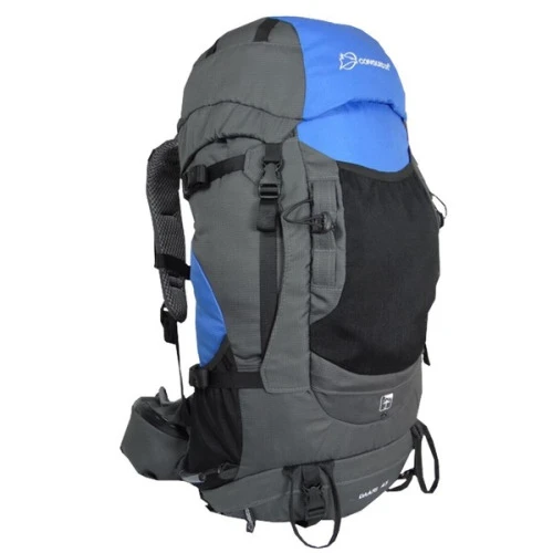 MOCHILA CONQUISTA DAARI EM RIP STOP LIGHT E MESH 45 LITROS PRETA