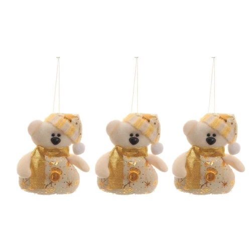 JG COM 6 ENFEITES NATAL CROMUS URSO COM CACHECOL OURO