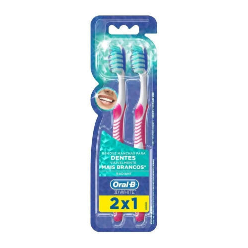 ESCOVA DENTAL ORAL B 3D WHITE ADVANTAGE 2 UNIDADES