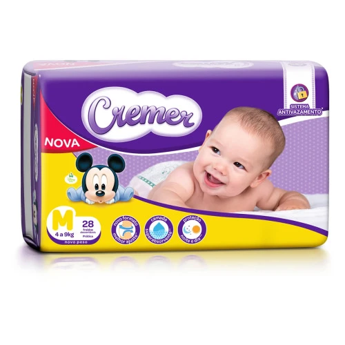 FRALDA CREMER MAGIC CARE TAMANHO M 28 TIRAS ONTEX