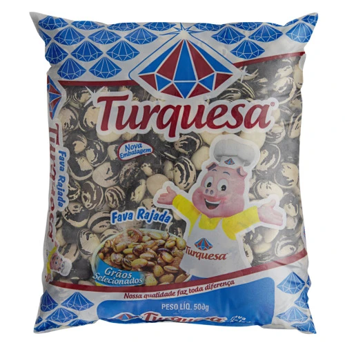 FAVA RAJADA TURQUESA PACOTE 500G