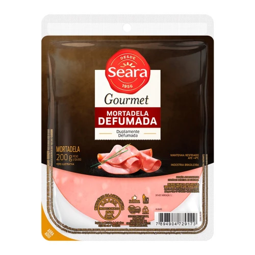 MORTADELA DEFUMADA FATIADA SEARA GOURMET 200G