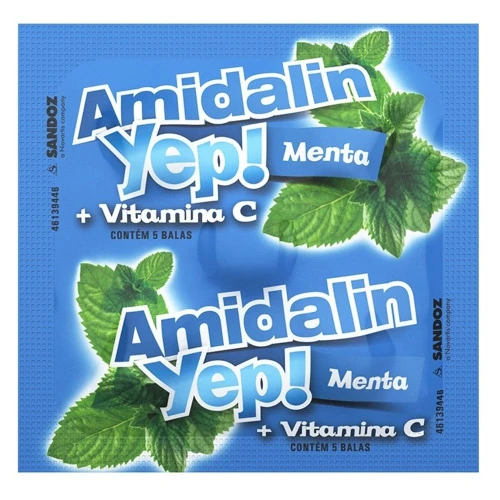 PASTILHA AMIDALIN MENTA SANDOZ 5 UNIDADES