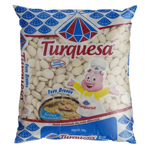 FAVA BRANCA TURQUESA PACOTE 500G