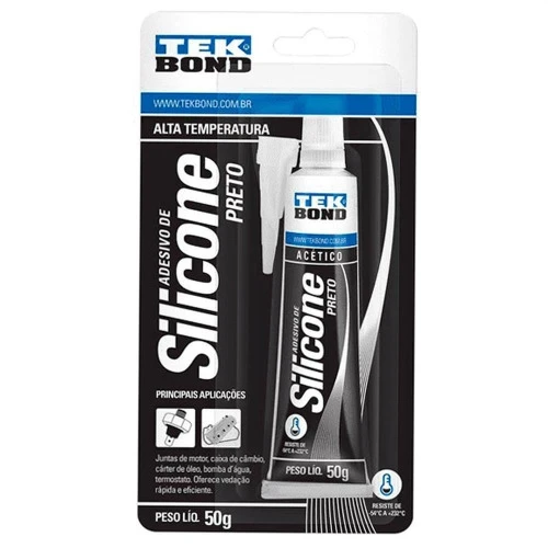 SILICONE ADESIVO PARA USO GERAL 50G PRETO
