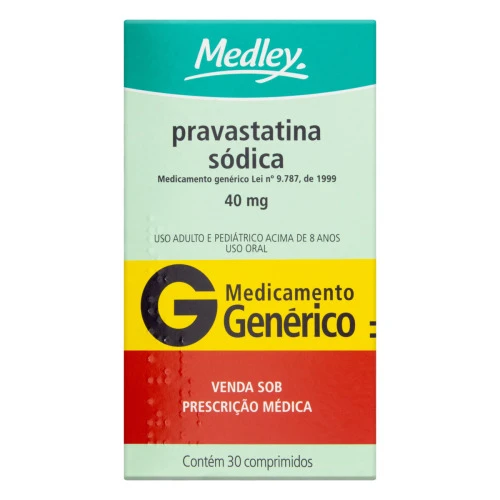 PRAVASTATINA SÁDICA 40MG MEDLEY CAIXA 30 COMPRIMIDOS