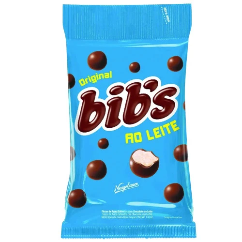FLOCOS DE ARROZ COM COBERTURA DE CHOCOLATE AO LEITE NEUGEBAUER BIB S PACOTE 40G