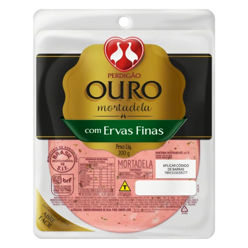 MORTADELA COM ERVAS FINAS PERDIGÃO OURO 200G