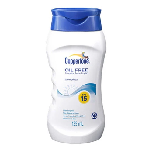 PROTETOR SOLAR COPPERTONE OIL FREE FPS 15 125ML