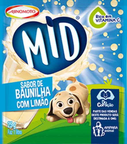 REFRESCO EM PÓ BAUNILHA COM LIMÃO 25G MID