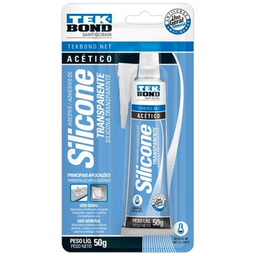SILICONE ADESIVO PARA USO GERAL 50G TRANSPARENTE