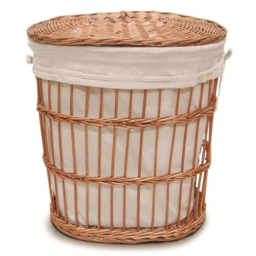 CESTO OVAL WEEK YOI 49X36CM COM TAMPA FORRADO
