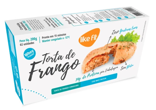 TORTA DE FRANGO COM WHEY PROTEIN 200G LIKE FIT