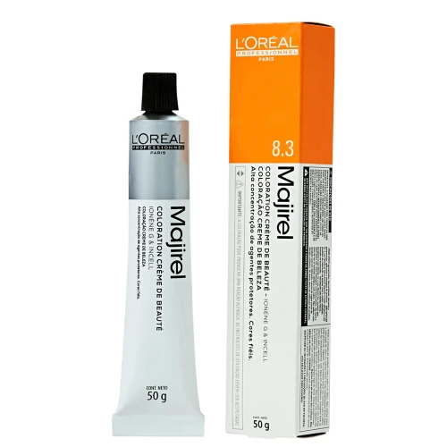 COLORAÇÃO LOREAL MAJIREL 8 3 LOURO CLARO DOURADO 50G