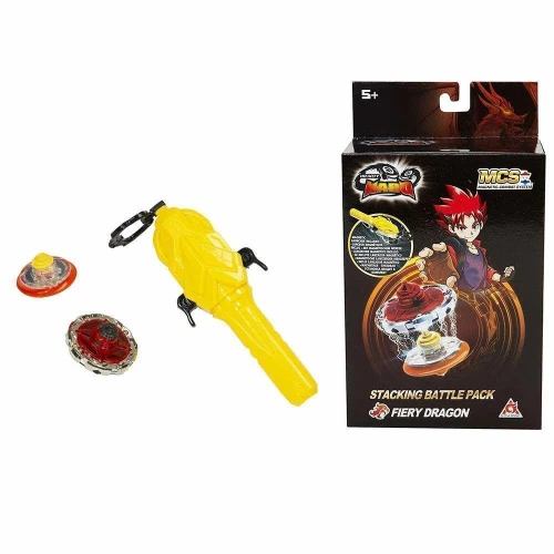 LANÇADOR E PIÃO EMPILHÁVEL - INFINITY NADO - FIERY DRAGON - CANDIDE