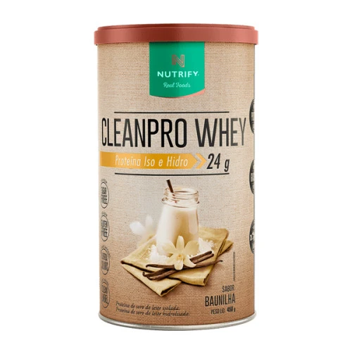CLEAN PRO WHEY PROTEÍNA ISO E HIDRO 450G - NUTRIFY