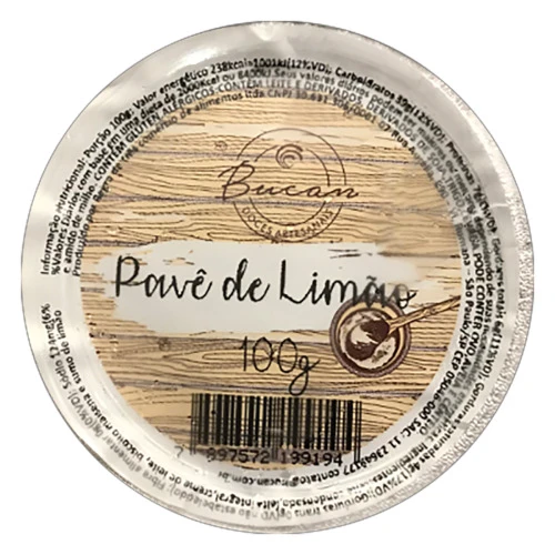 PAVÊ COBERTURA LIMÃO BUCAN POTE 100G