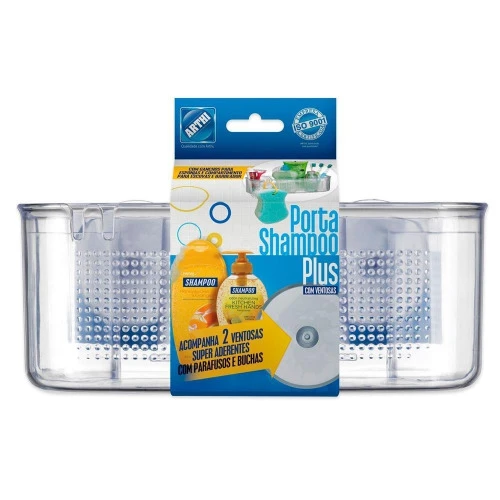 PORTA SHAMPOO PLUS COM FIXAÇÃO POR SUCÇÃO