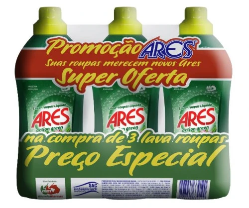 KIT LAVA ROUPA LIQ ARES 1L COM 3