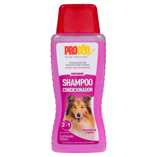 SHAMPOO E CONDICIONADOR PARA CÃES E GATOS PERFUMADO PROCÃO FRASCO 500ML