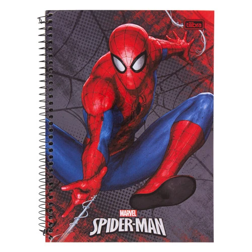 CADERNO CAPA DURA ESPIRAL SPIDER MAN TILIBRA 200MM X 275MM 96 FOLHAS