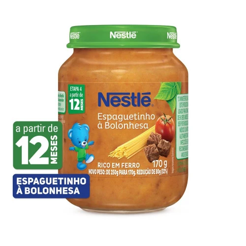 PAPINHA NESTLÉ ESPAGUETE BOLONHESA 250G