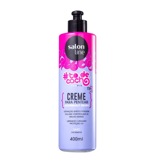 CREME PARA PENTEAR #TODECACHO PROFIX 3ABC SALON LINE 400ML