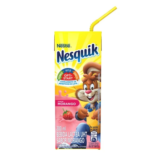BEBIDA LÁCTEA SABOR MORANGO NESQUIK 200ML