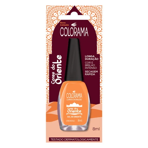 ESMALTE CREMOSO SOL DO ORIENTE COLORAMA CORES DO ORIENTE BLISTER 8ML
