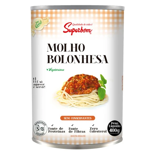 MOLHO BOLONHESA VEGETAL SUPERBOM 400G