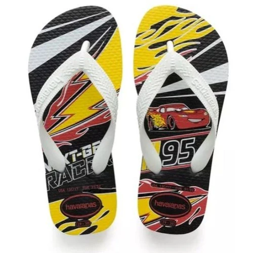 SAND HAVAIANAS KIDS CARS 27 28 PRETO BRANCO