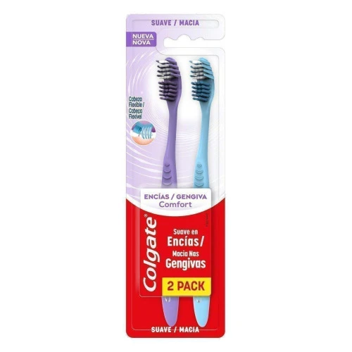ESCOVA DENTAL MACIA COLGATE GENGIVA COMFORT 2 UNIDADES