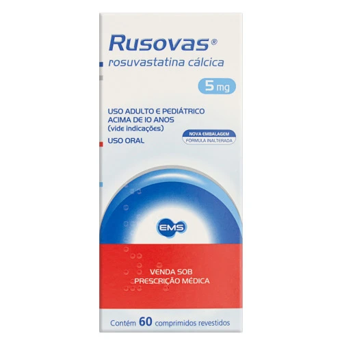 RUSOVAS 5MG EMS CAIXA 60 COMPRIMIDOS REVESTIDOS