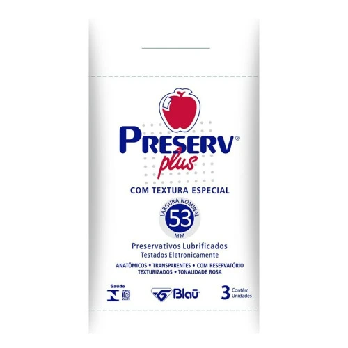 PRESERVATIVO PRESERV PLUS 3 UNIDADES
