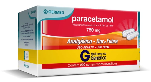 PARACETAMOL 750 MG 200 COMPRIMIDOS GERMED PHARMA GENÉRICO