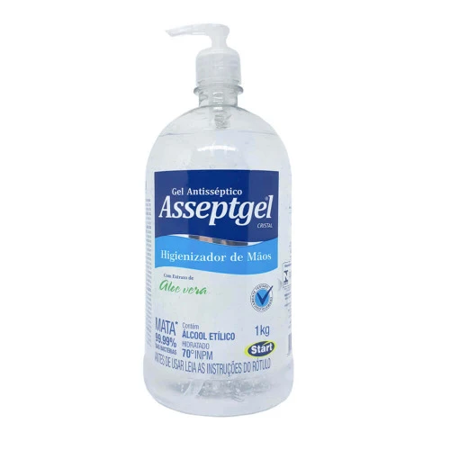 ÁLCOOL EM GEL ANTISSÉPTICO ASSEPTGEL 1KG
