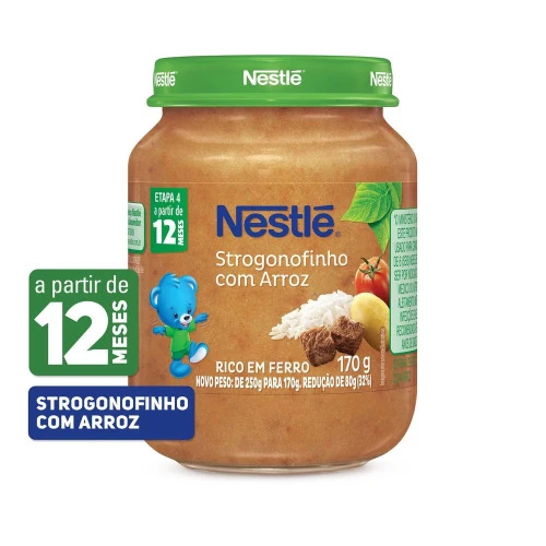 PAPINHA NESTLÉ ESTROGONOFE E ARROZ 115G