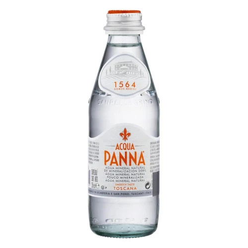 ÁGUA MINERAL NATURAL SEM GÁS ACQUA PANNA TOSCANA GARRAFA 250ML