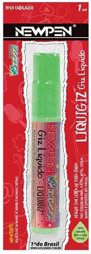 GIZ LÍQUIDO NEWPEN WINDOW PONTA JUMBO RETANGULAR VERDE NEON