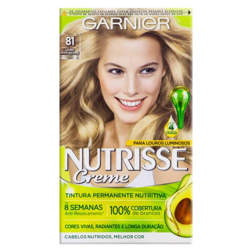 KIT TINTURA CREME 81 LOURO PAIXÃO NACIONAL GARNIER NUTRISSE