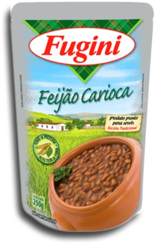 FEIJÃO CARIOCA TEMPERADO FUGINI SACHÊ 250G