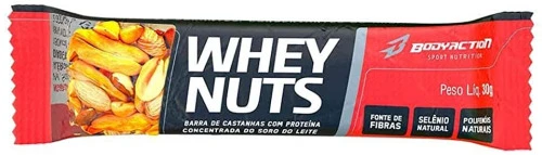 WHEY NUTS BARRA DE CASTANHAS COM WHEY PROTEIN BODY ACTION 30G