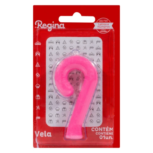 VELA DE ANIVERSÁRIO FÁCSIA Nº 9 REGINA SOLID COLORS CARTELA