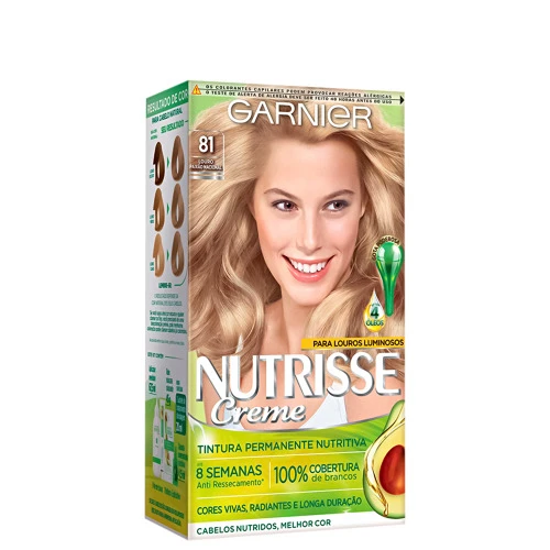 TINTURA PERMANENTE NUTRISSE CREME 81 LOURO PAIXÃO NACIONAL 1 UNIDADE